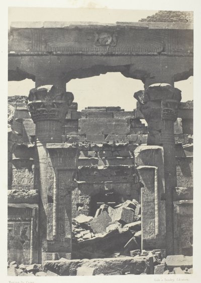 Kalabsze, Porte du Pronaos; nubia autorstwa Maxime Du Camp