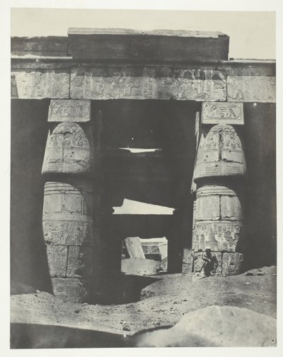 Karnak, Portyk świątyni Chons, Teby, 184951, druk 1852. autorstwa Maxime Du Camp