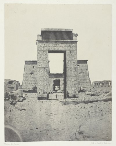 Karnak, Propylon Świątyni Khons; Teby autorstwa Maxime Du Camp