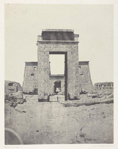 Karnak, Propylon Świątyni Khons; Teby autorstwa Maxime Du Camp