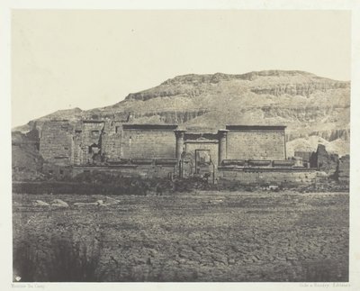 Medinet-Habou, Widok ogólny Rines, Teby, 184951, wydrukowany 1852. autorstwa Maxime Du Camp