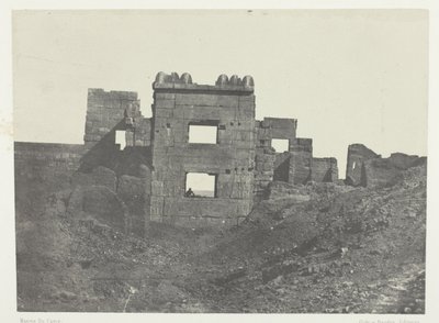 Medinet-Habou, Wschodnia Fasada Gynécée de Ramses-Mèiamoun; Teby autorstwa Maxime Du Camp