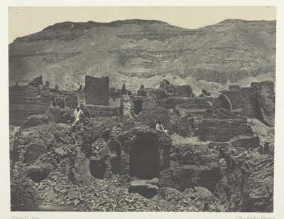 Medinet-Habou, Ruiny Miasta Papa; Teby autorstwa Maxime Du Camp