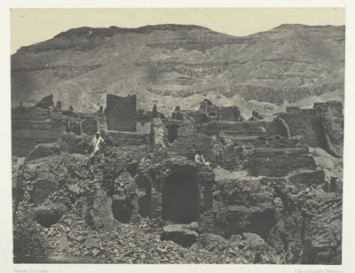 Medinet-Habou, Ruiny miasta Papa, Teby, 184951, wydrukowany 1852. autorstwa Maxime Du Camp