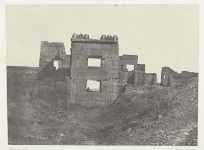 Medinet-Habou, Wschodnia Fasada Gynécée de Ramses-Mèiamoun; Teby autorstwa Maxime Du Camp