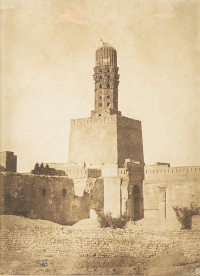 Wschodni minaret meczetu Khalifa Hakema, Kair, 27 grudnia 1849 r. autorstwa Maxime Du Camp