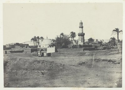 Meczet El-Arif i grób Mourad-Bey, Górny Egipt, 184951, wydrukowany 1852. autorstwa Maxime Du Camp