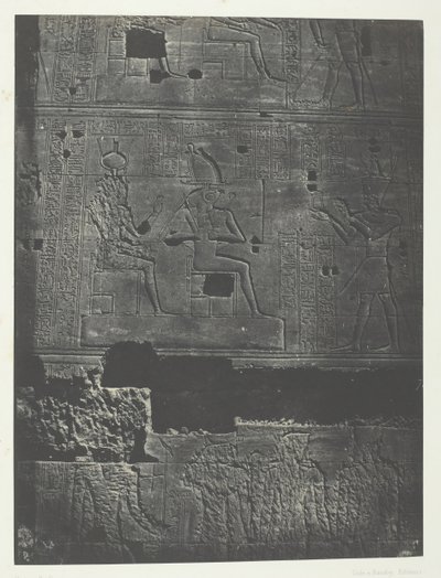Ściana Płaczu, Wielka Świątynia Izydy w Filoe, Nubia, 184951, wydrukowana 1852. autorstwa Maxime Du Camp