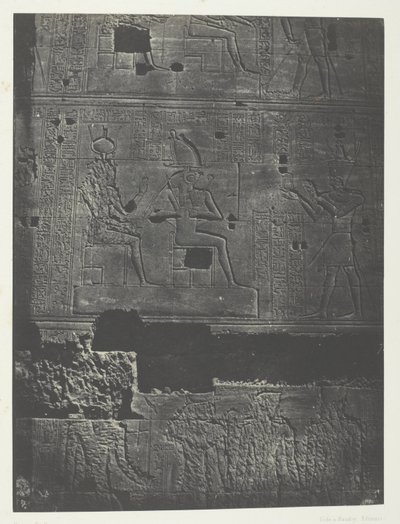Mur Zachodni, Wielka Świątynia Izydy w Filoe; Nubia, płyta 78 z albumu "Egypte, Nubie, Palestine et Syrie" (1852) autorstwa Maxime Du Camp