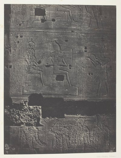 Mur Zachodni, Wielka Świątynia Izydy w Filoe; Nubia, płyta 78 z albumu "Egypte, Nubie, Palestine et Syrie" (1852) autorstwa Maxime Du Camp