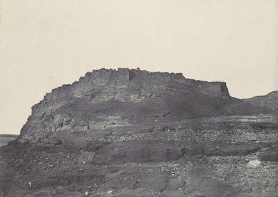 Nubii. Twierdza Ibrym Ancient Premmis. Widok od południa, 1850 r. autorstwa Maxime Du Camp