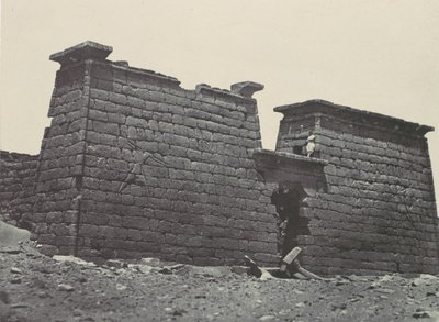 Nubii. Hemi-Spéos z Sébour. Pylony, 1850. autorstwa Maxime Du Camp