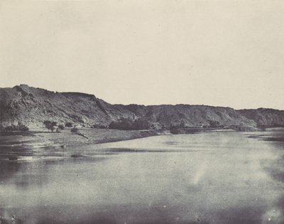 Nubii. Wschodni Brzeg Nilu Wioska Bab. Widok wykonany na południe od Philoe, 1850. autorstwa Maxime Du Camp