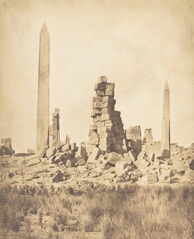 Obeliski z Pałacu w Tebach Karnac, 1849-50. autorstwa Maxime Du Camp