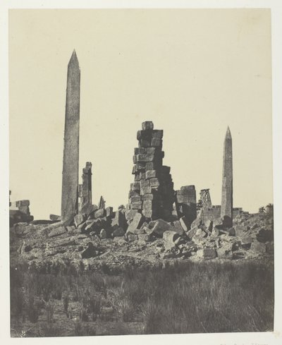 Pałac Karnak, Obeliski; Teby autorstwa Maxime Du Camp