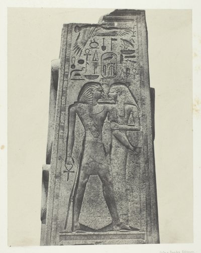 Karnak Pałac, Filar Przed Granitowym Sanktuarium; Teby autorstwa Maxime Du Camp