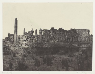 Pałac Karnak, Widok ogólny ruin, zaczerpnięty z północy; Teby autorstwa Maxime Du Camp