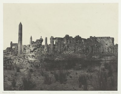 Pałac Karnak, Widok ogólny ruin, Zabrany na północ, Teby, 184951, wydrukowany 1852. autorstwa Maxime Du Camp