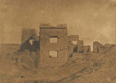 Pawilon lub Gyneceum Rhamses-Meiamoun, w Medinet-habou, 1849-50. autorstwa Maxime Du Camp
