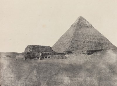 Piramida Chefrena, Środkowy Egipt, 184951, wydrukowany 1852. autorstwa Maxime Du Camp