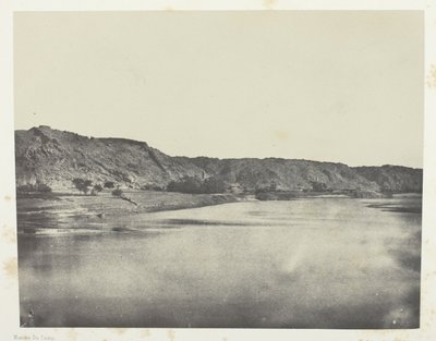 Wschodni Brzeg Nilu (wioska Bab), Widok zabrany na południe Philoe; Nubia autorstwa Maxime Du Camp