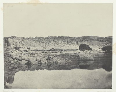 Północny brzeg wioski Nilu w Abou-Koli, widok wykonany na północ od Philoe, Nubia, 184951. autorstwa Maxime Du Camp