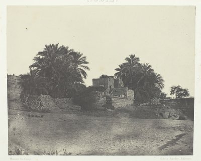 Ruiny rzymskiej fortyfikacji, Philoe, Nubia, 184951, druk 1852. autorstwa Maxime Du Camp
