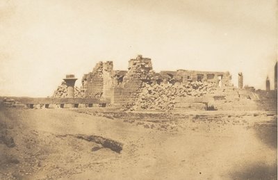 Ruiny Sali Hypostyle Pałacu Karnac - Widok z południowego zachodu, 1849-50. autorstwa Maxime Du Camp