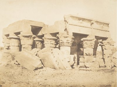 Ruiny świątyni Koum-Ombou Ombos, 1849-50. autorstwa Maxime Du Camp