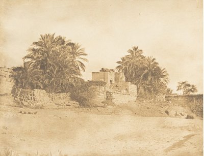 Ruiny rzymskiego łuku triumfalnego w Philae, kwiecień 1850. autorstwa Maxime Du Camp