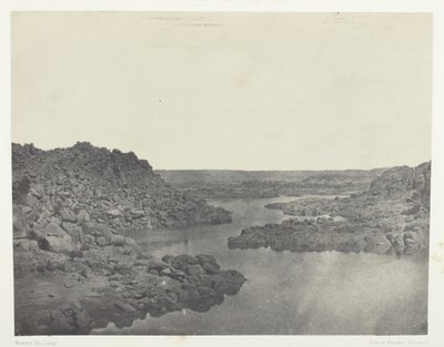 Wyjście z pierwszej katarakty, Górny Egipt, 184951, wydrukowany 1852. autorstwa Maxime Du Camp