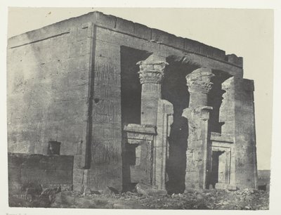 Świątynia De Dakkeh, Naos; Nubia, płyta 95 z albumu "Egypte, Nubie, Palestine et Syrie" (1852) autorstwa Maxime Du Camp