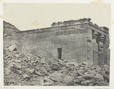 Temple De Dandour (Ancienne Tantour), Dédié à La Triade Osiris-Isis-Horus; Nubie, płyta 93 z albumu "Egypte, Nubie, Palestine et Syrie" (1852) autorstwa Maxime Du Camp