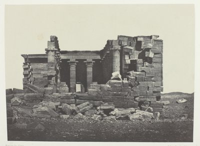 Świątynia Maharakka (Hièra Sycaminos Des Grecs); Nubia, płyta 96 z albumu "Egypte, Nubie, Palestine et Syrie" (1852) autorstwa Maxime Du Camp