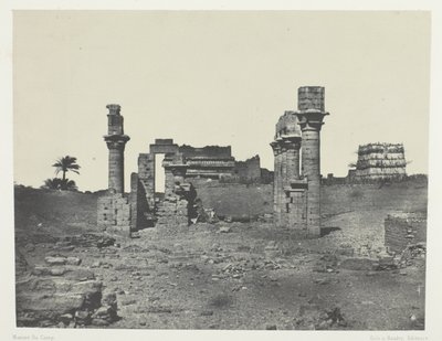 Świątynia Hermontis, Górny Egipt, płyta 63 z albumu "Egypte, Nubie, Palestine et Syrie" (1852) autorstwa Maxime Du Camp