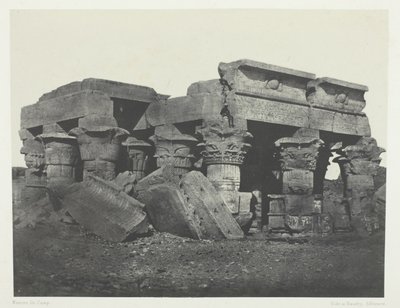 Świątynia Ombos, Górny Egipt, płyta 65 z albumu "Egypte, Nubie, Palestine et Syrie" (1852) autorstwa Maxime Du Camp