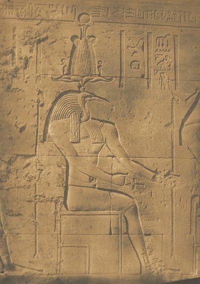 Thoth Ibiocephalus Bóg listów w Philae, kwiecień 1850. autorstwa Maxime Du Camp