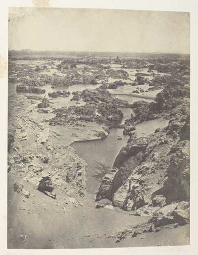 Vue Cavalière De La Seconde Cataracte; Nubie, płyta 111 z albumu "Egypte, Nubie, Palestine et Syrie" (1852) autorstwa Maxime Du Camp