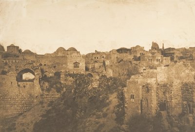 Widok na sadzawkę probatyczną i sąsiedztwo w Jerozolimie, sierpień 1850 r. autorstwa Maxime Du Camp