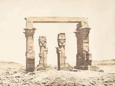 Widok świątyni Kardassy, ​​9 kwietnia 1850 r. autorstwa Maxime Du Camp