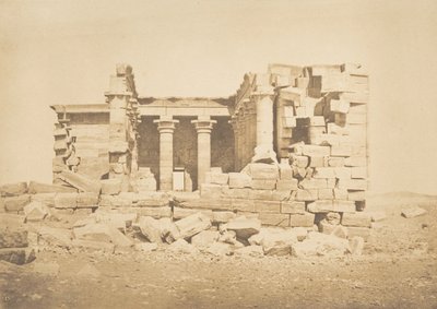 Widok świątyni Maharakka Hiera-Sycaminos, 5 kwietnia 1850 r. autorstwa Maxime Du Camp