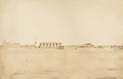 Widok ogólny ruin Luksoru, zaczerpnięty z Teb Zachodnich, 1849-50. autorstwa Maxime Du Camp
