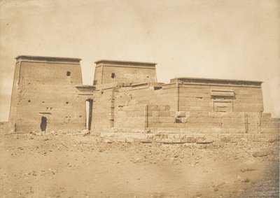 Widok ogólny świątyni Dakkeh Pselcis, wykonany od północy, 5 kwietnia 1850 r. autorstwa Maxime Du Camp
