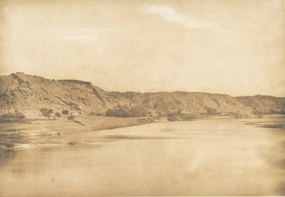 Widok na południowy wschód od Philae - Wioska El-Bâb, 1849-50. autorstwa Maxime Du Camp