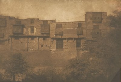 Widok z Jardin du Quartier Franc w Kairze, grudzień 1849-styczeń 1850. autorstwa Maxime Du Camp