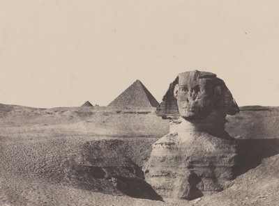 Środkowy Egipt, The Sphinx, grudzień 1849, wydrukowany w 1852 roku. autorstwa Maxime Du Camp
