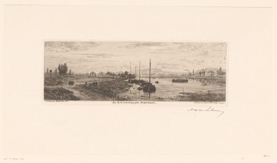 Widok na Sekwanę w pobliżu Argenteuil Les bords de la Seine près Argenteuil (tytuł przedmiotu) autorstwa Maxime François Antoine Lalanne (signed by artist)