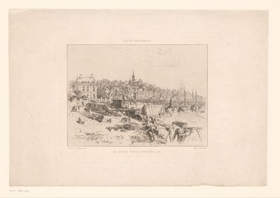 Gezicht op de haven van Trouville Stary port w Trouville (tytuł na obiekcie) Eleganckie życie (tytuł serii na obiekcie) autorstwa Maxime François Antoine Lalanne