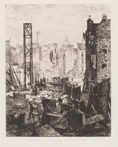 Rozbiórka w celu otwarcia Boulevard St. Germain autorstwa Maxime Lalanne