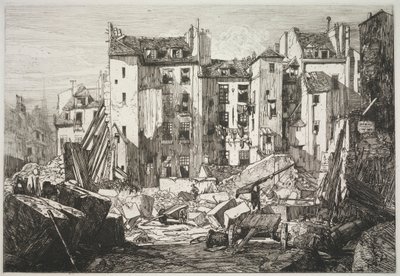 Rozbiórka w celu otwarcia Rue des Écoles, 1862. autorstwa Maxime Lalanne